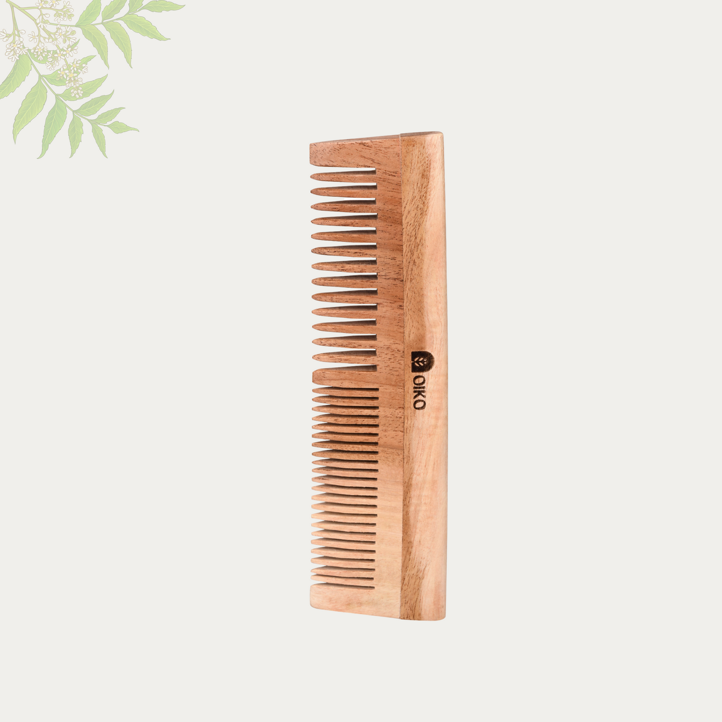 Neem Wood Hair Comb Dual - Sided Teeth - OIKO