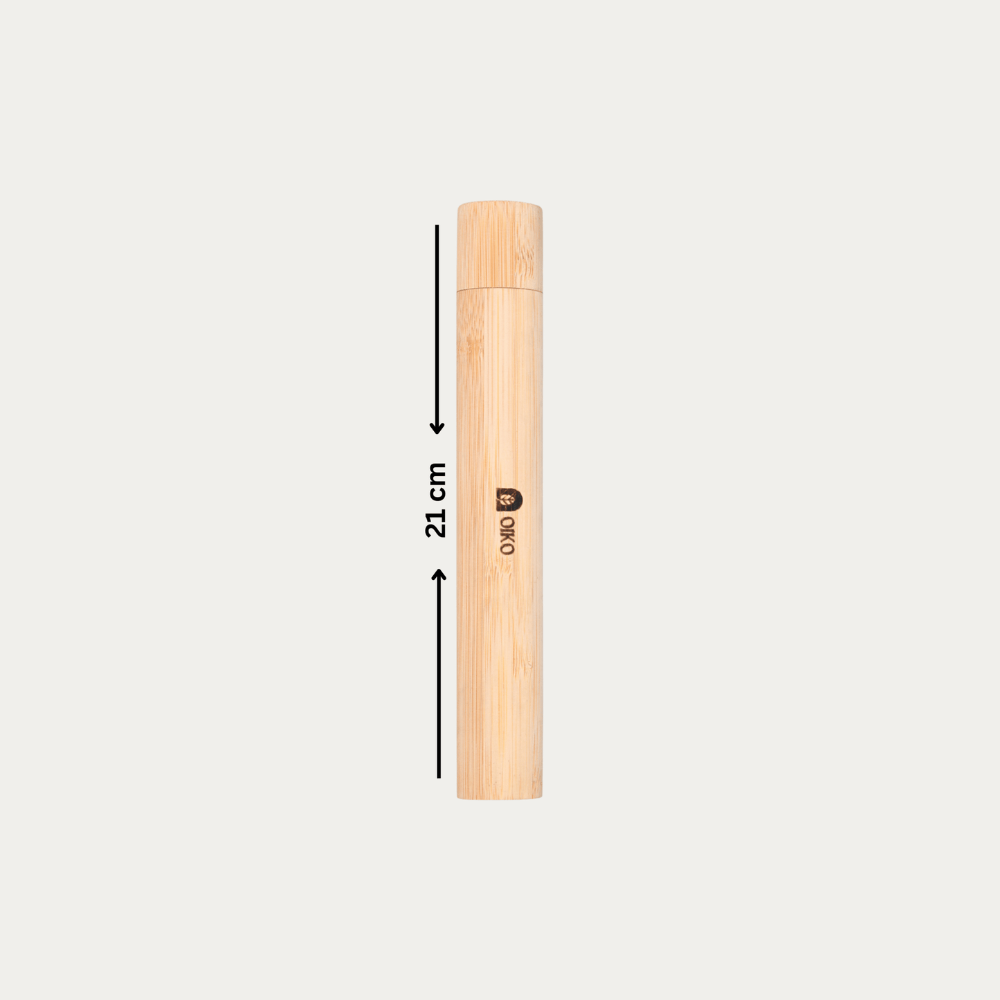Bamboo Toothbrush Travel Tube| Brush Included |Stylish Protection On the Go - OIKO