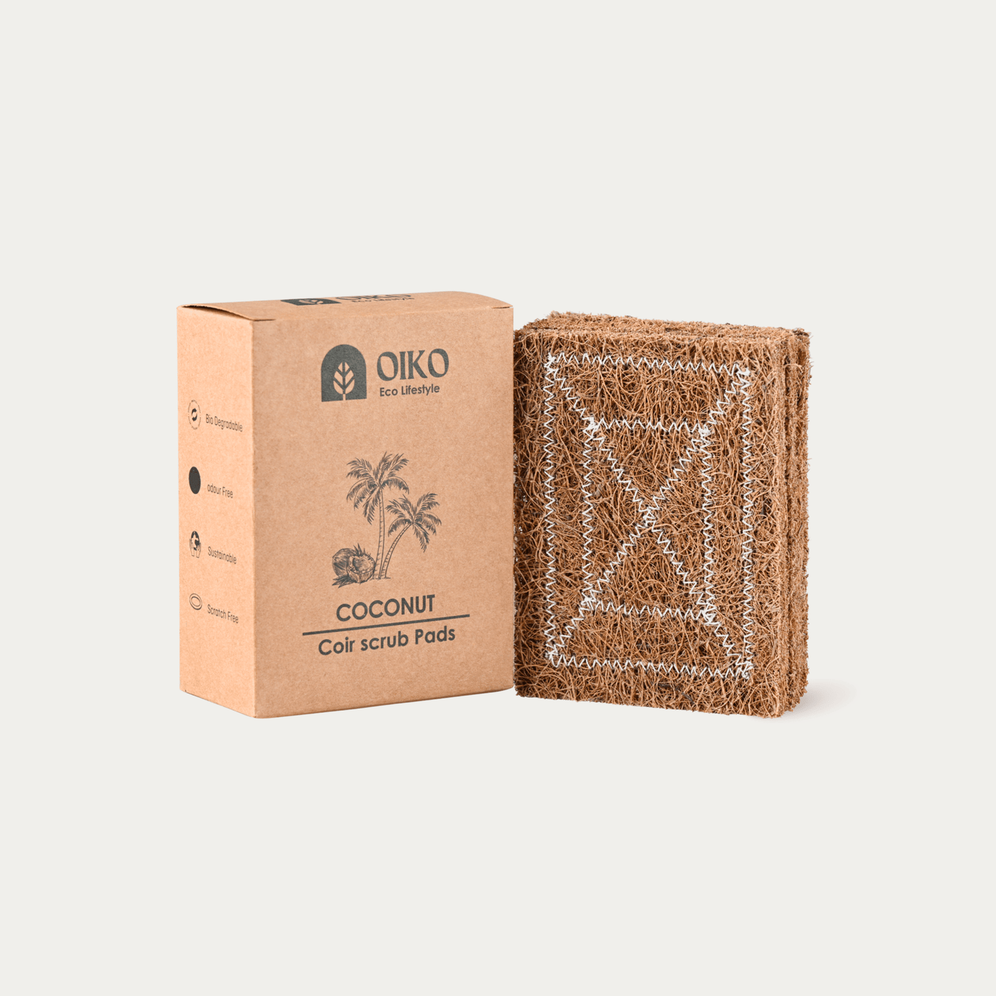 Coconut Coir Cleaning Scrub Pad |Natural, Biodegradable & Effective - OIKO