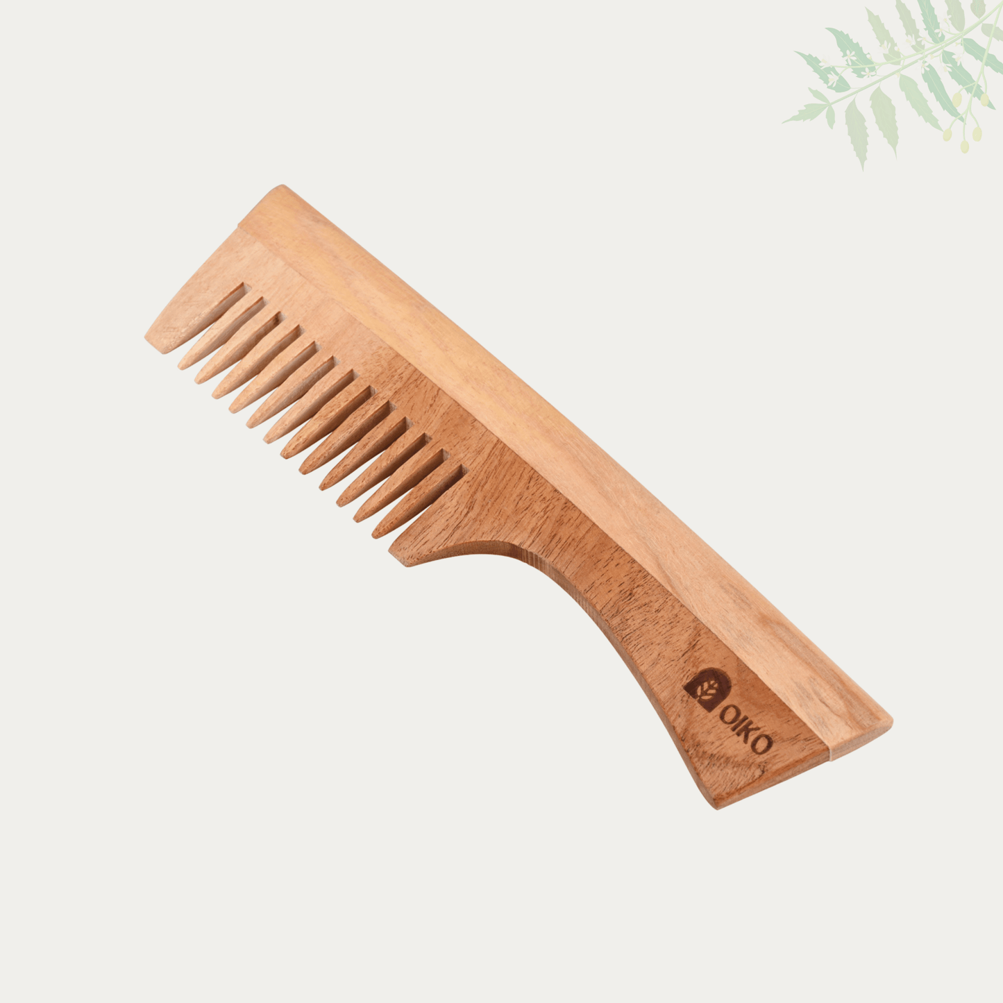 Neem wood Hair comb with handle - OIKO