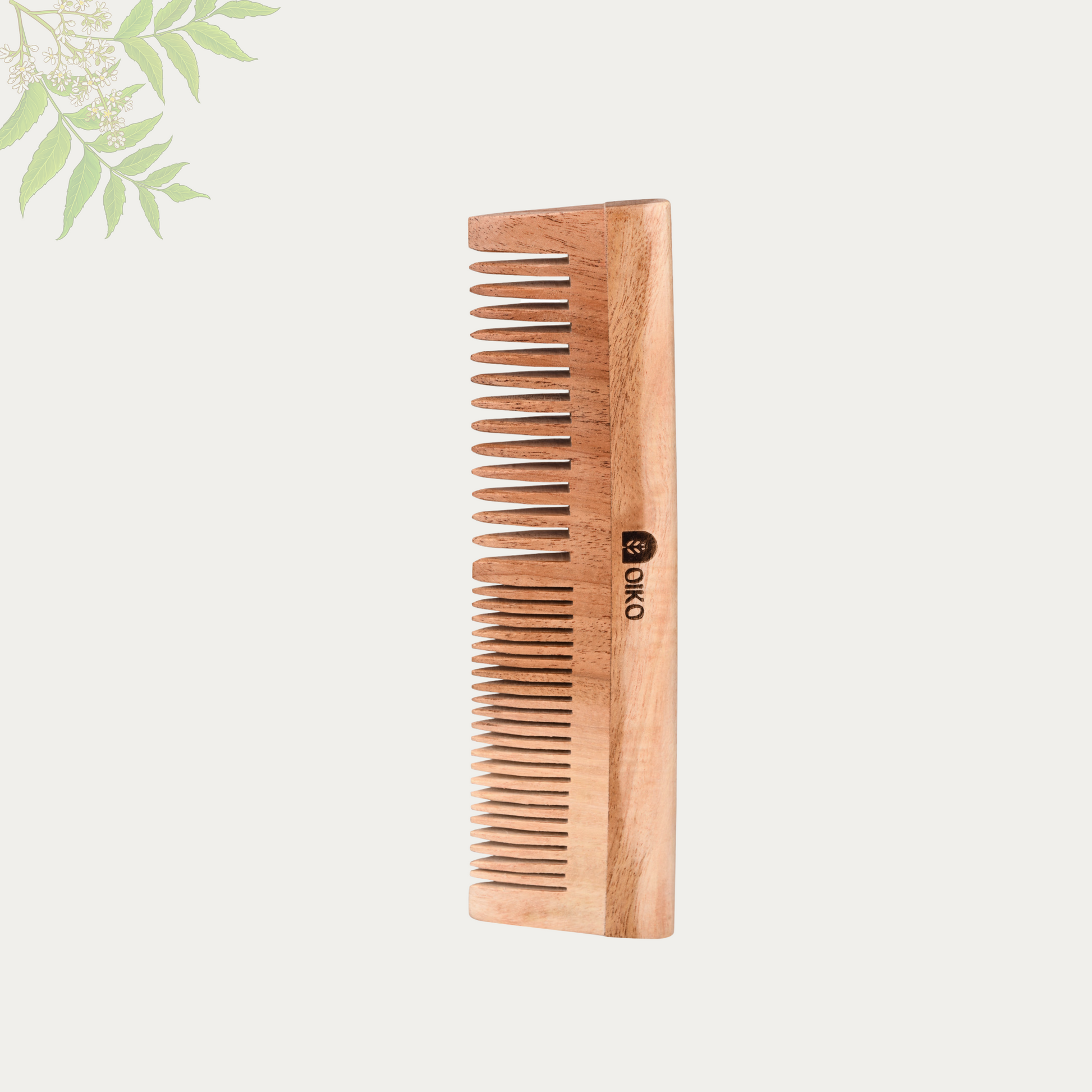 Neem Wood Hair Comb Dual - Sided Teeth - OIKO