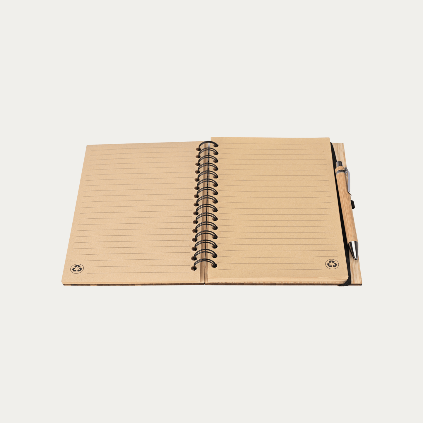 Bamboo Journal Set| Made With Recycled Paper | Bamboo Pen Included - OIKO