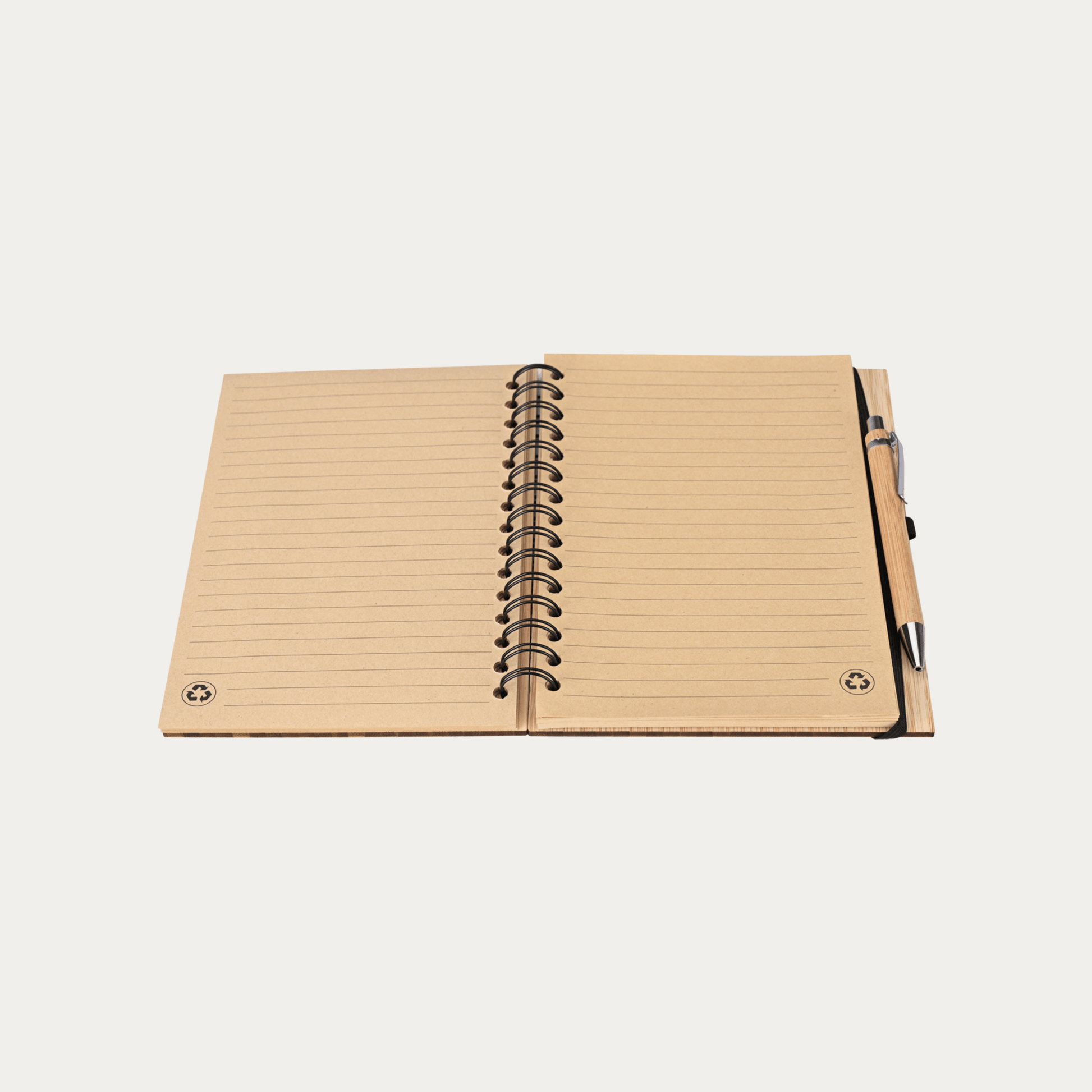 Bamboo Journal Set| Made With Recycled Paper | Bamboo Pen Included - OIKO