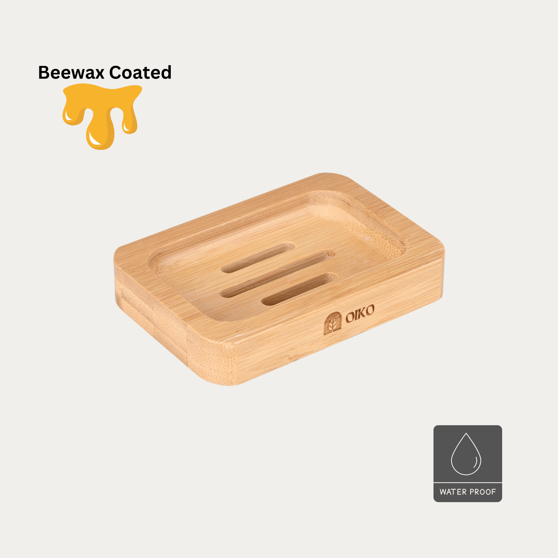 Bamboo Soap Holder | Minimalist Elegance |Durable & Water - Resistant - OIKO