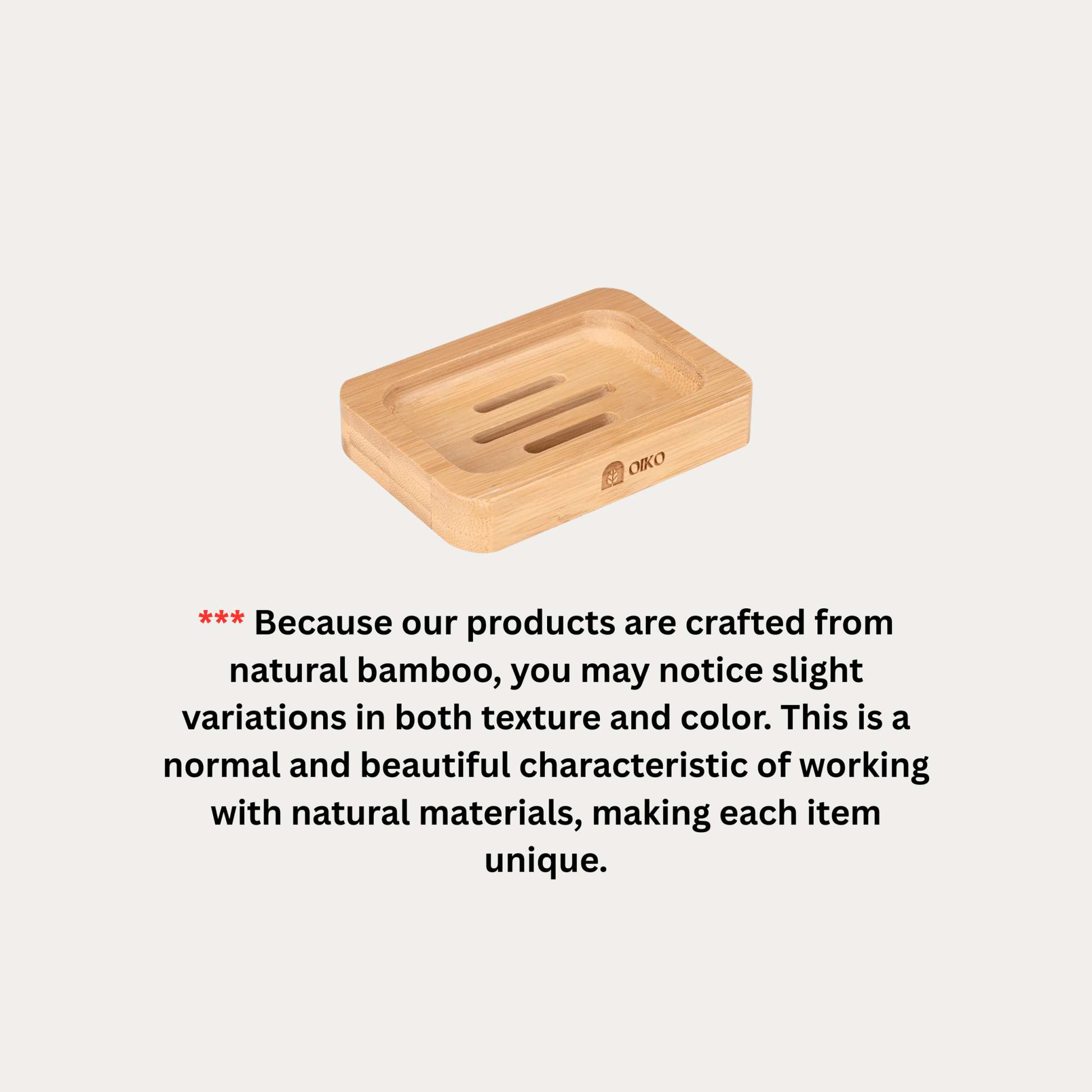 Bamboo Soap Holder | Minimalist Elegance |Durable & Water - Resistant - OIKO
