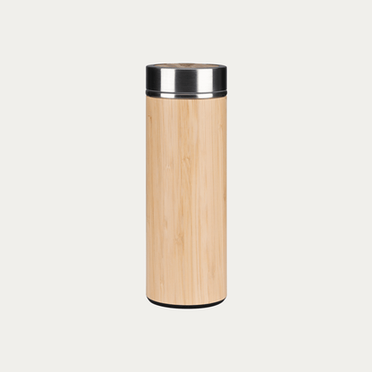 Bamboo Stainless Steel Water Bottle (Insulated) - OIKO