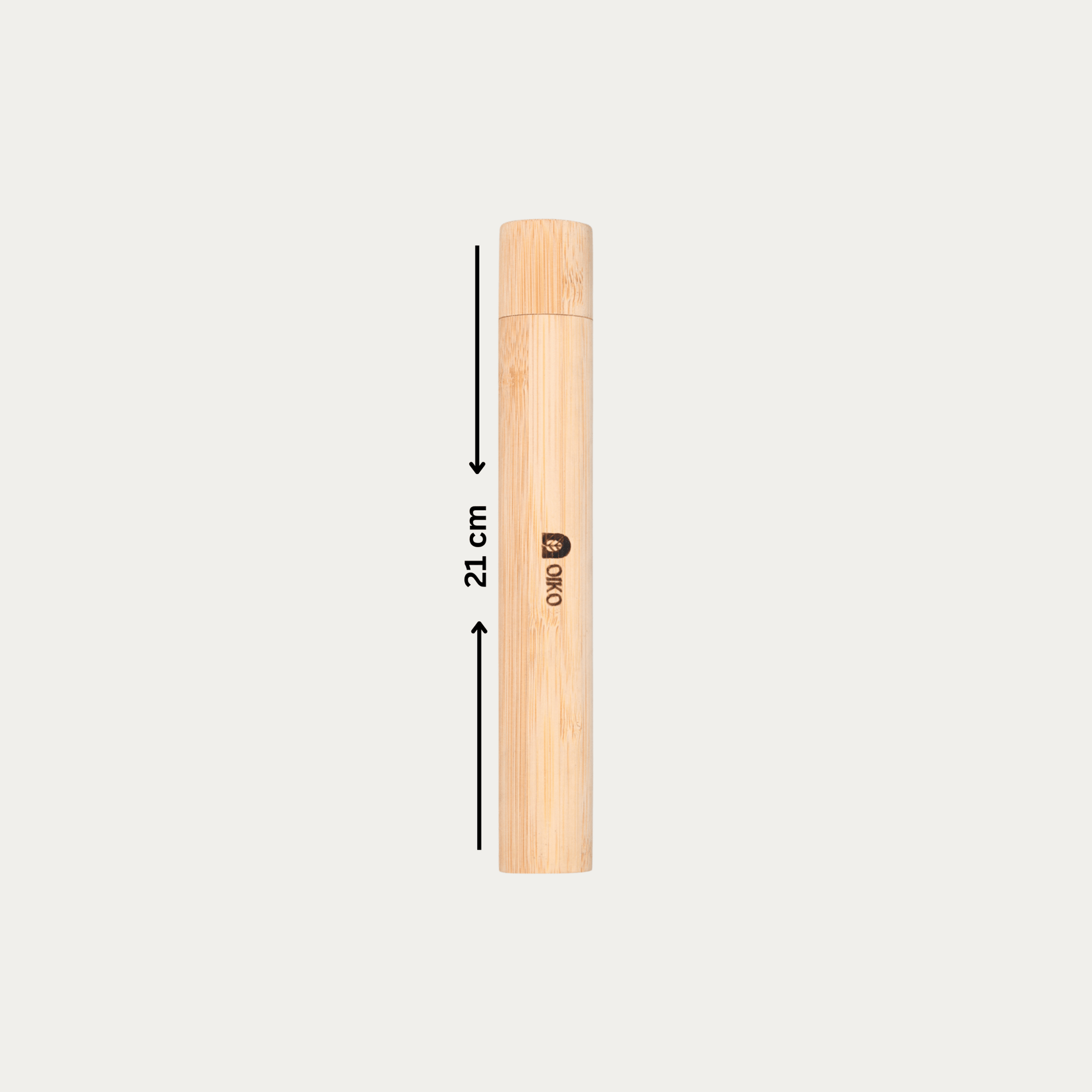 Bamboo Toothbrush Travel Tube| Brush Included |Stylish Protection On the Go - OIKO