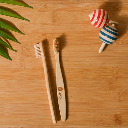 Kids Bamboo Toothbrush Ultra soft Bristles - OIKO