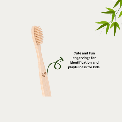 Kids Bamboo Toothbrush Ultra soft Bristles - OIKO