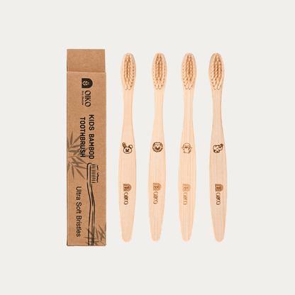 Kids Bamboo Toothbrush Ultra soft Bristles - OIKO