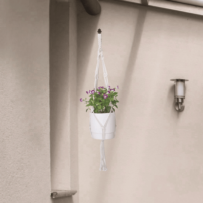 Macrame Cotton Plant Hanger | Stylish Indoor Decor - OIKO