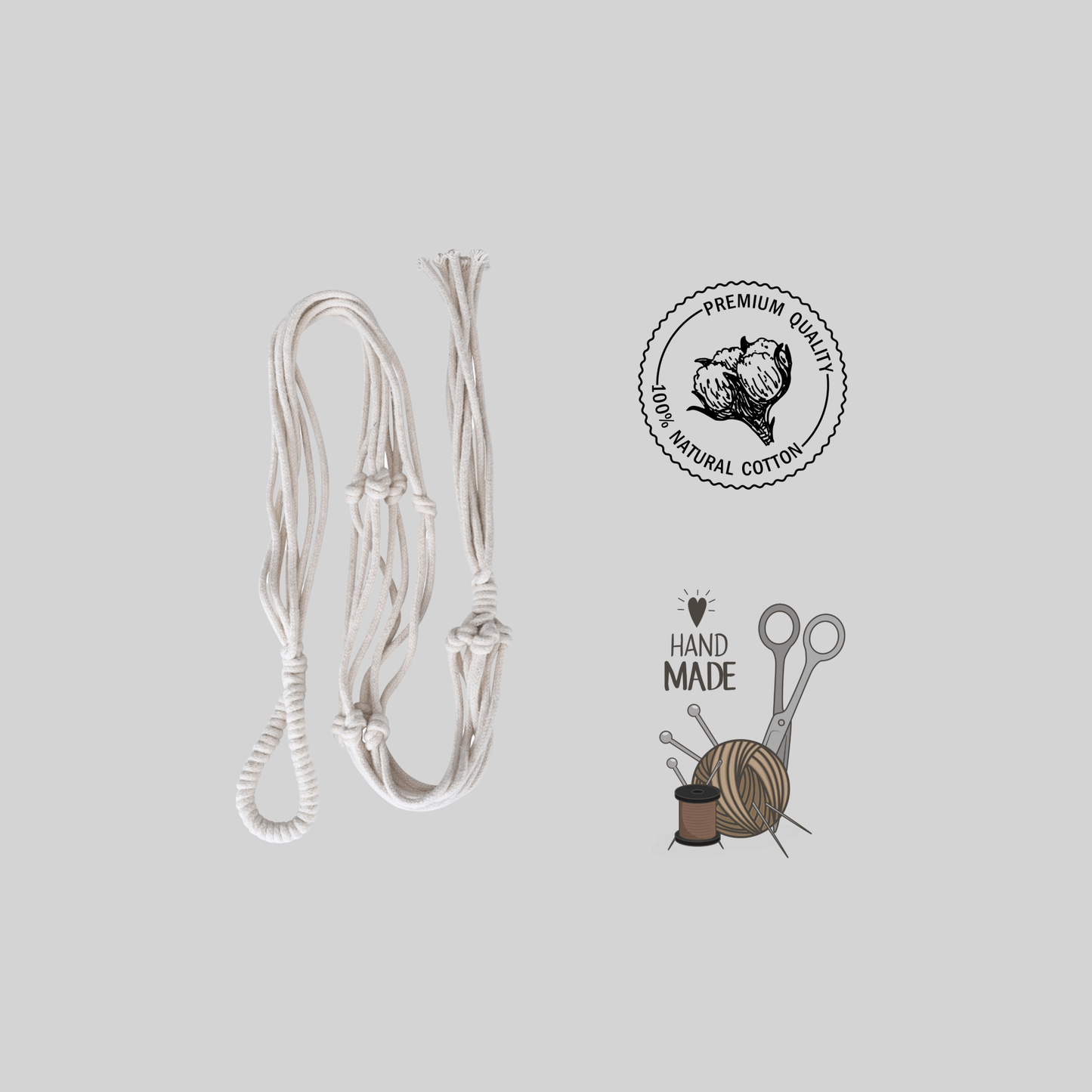 Macrame Cotton Plant Hanger | Stylish Indoor Decor - OIKO