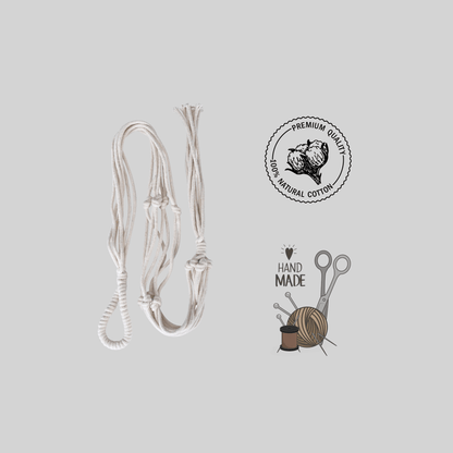 Macrame Cotton Plant Hanger | Stylish Indoor Decor - OIKO